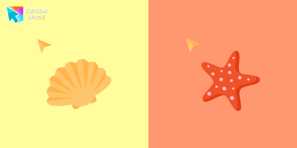 Seashell and Starfish cursor cursor pack